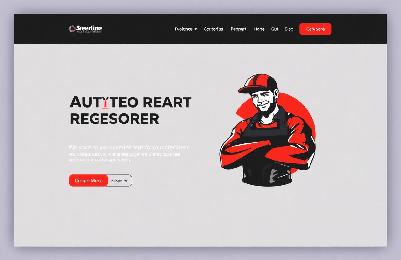 Auto Repair website mockup