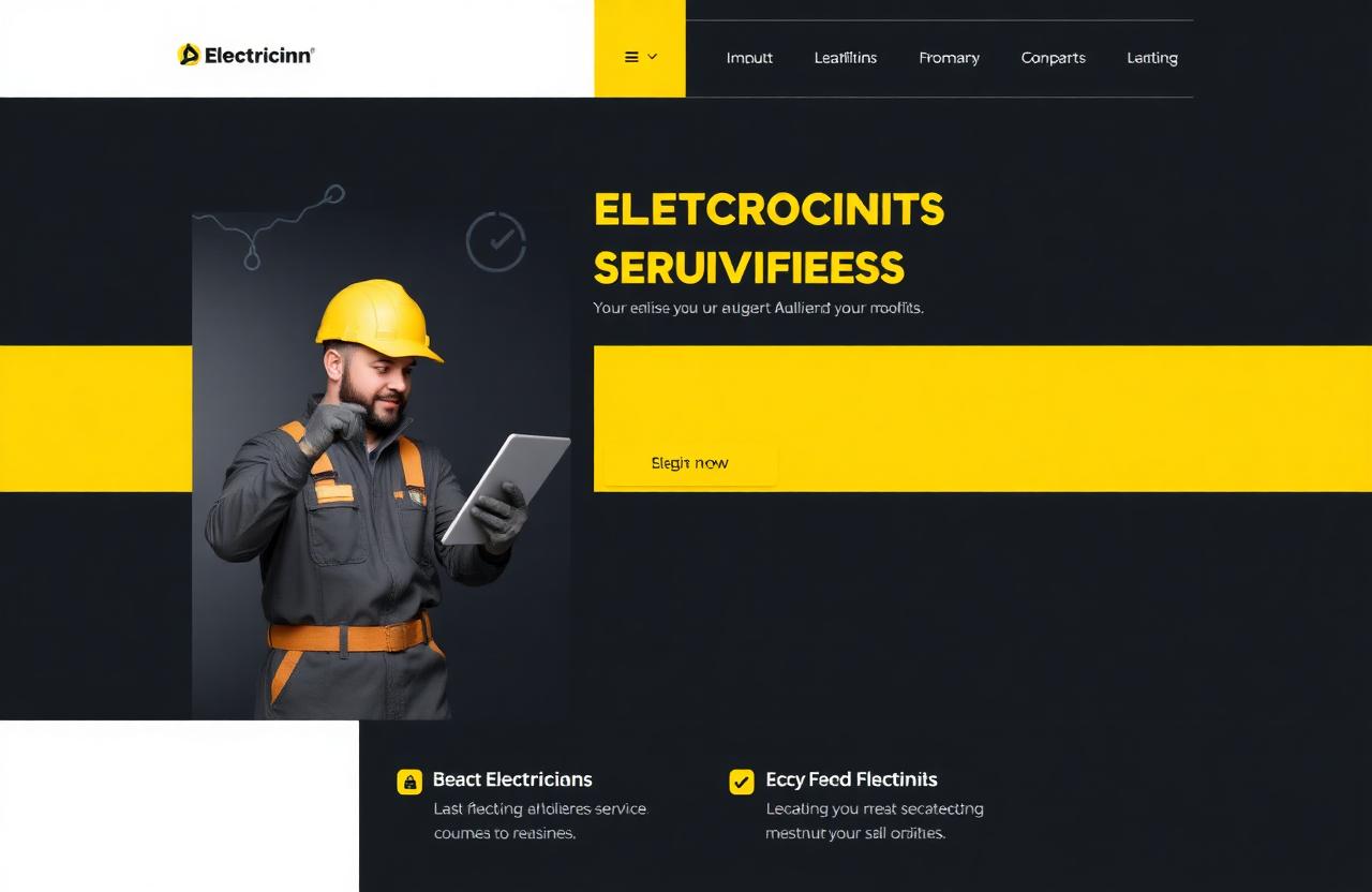 Electrician website mockup