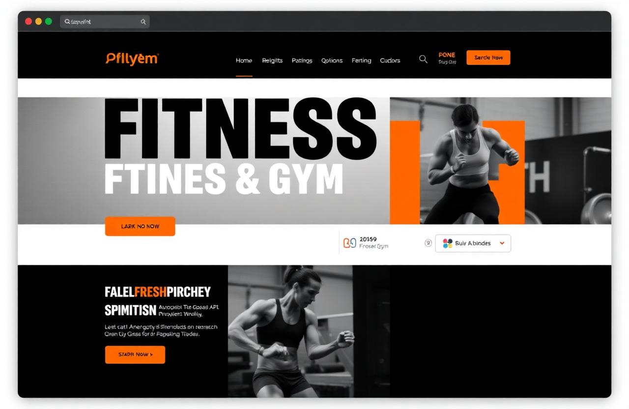 Fitness & Gym website mockup