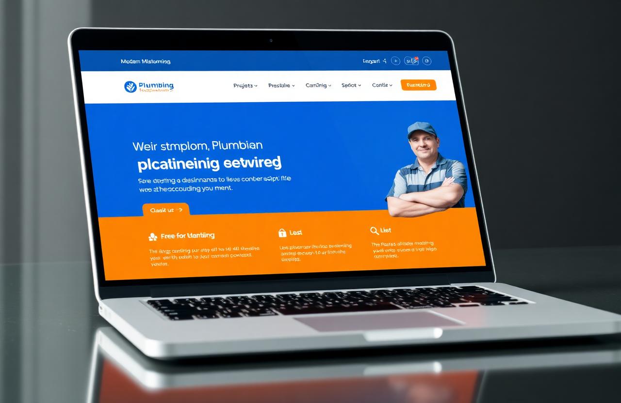 Plumbing website mockup