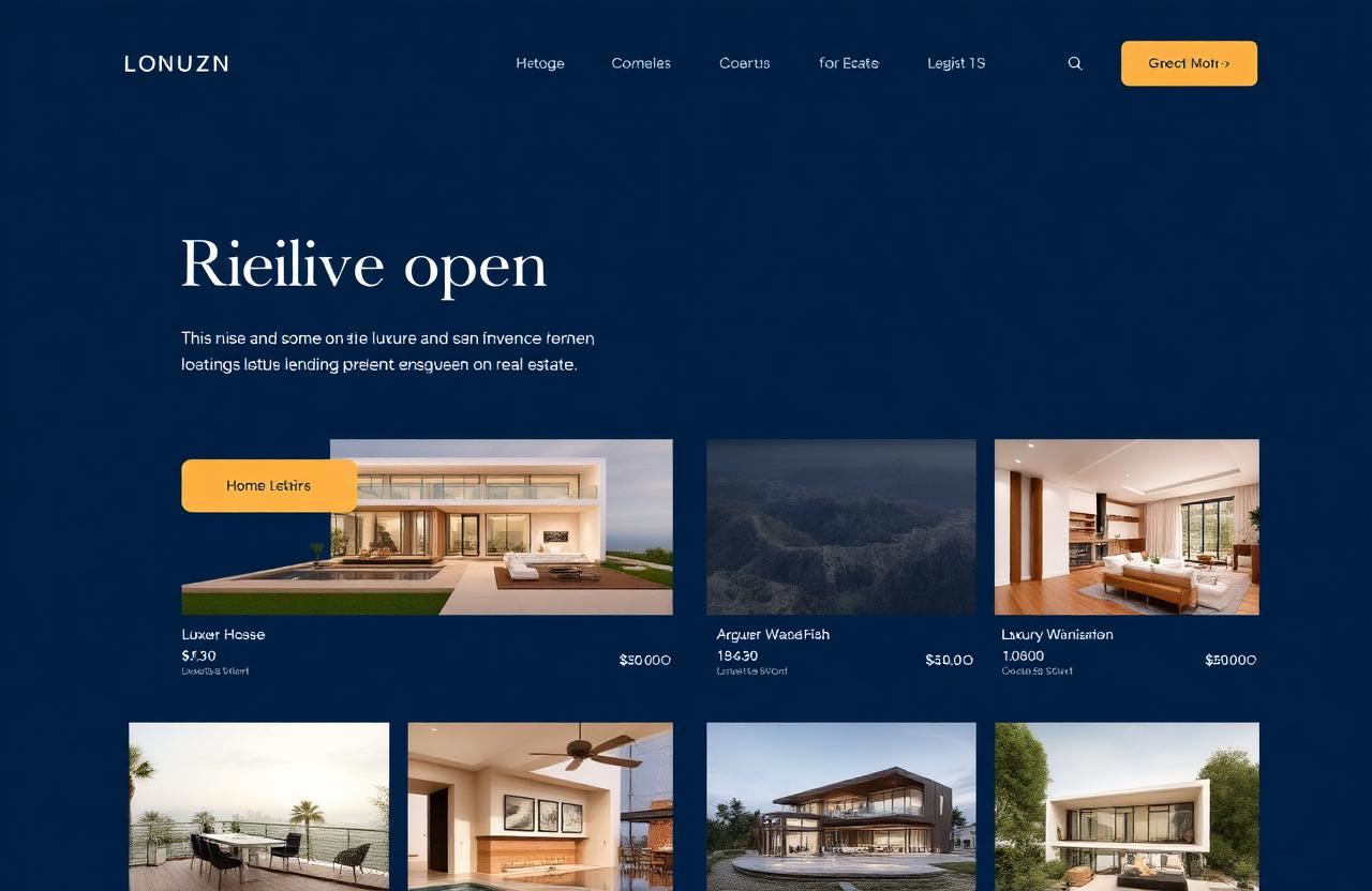 Real Estate website mockup