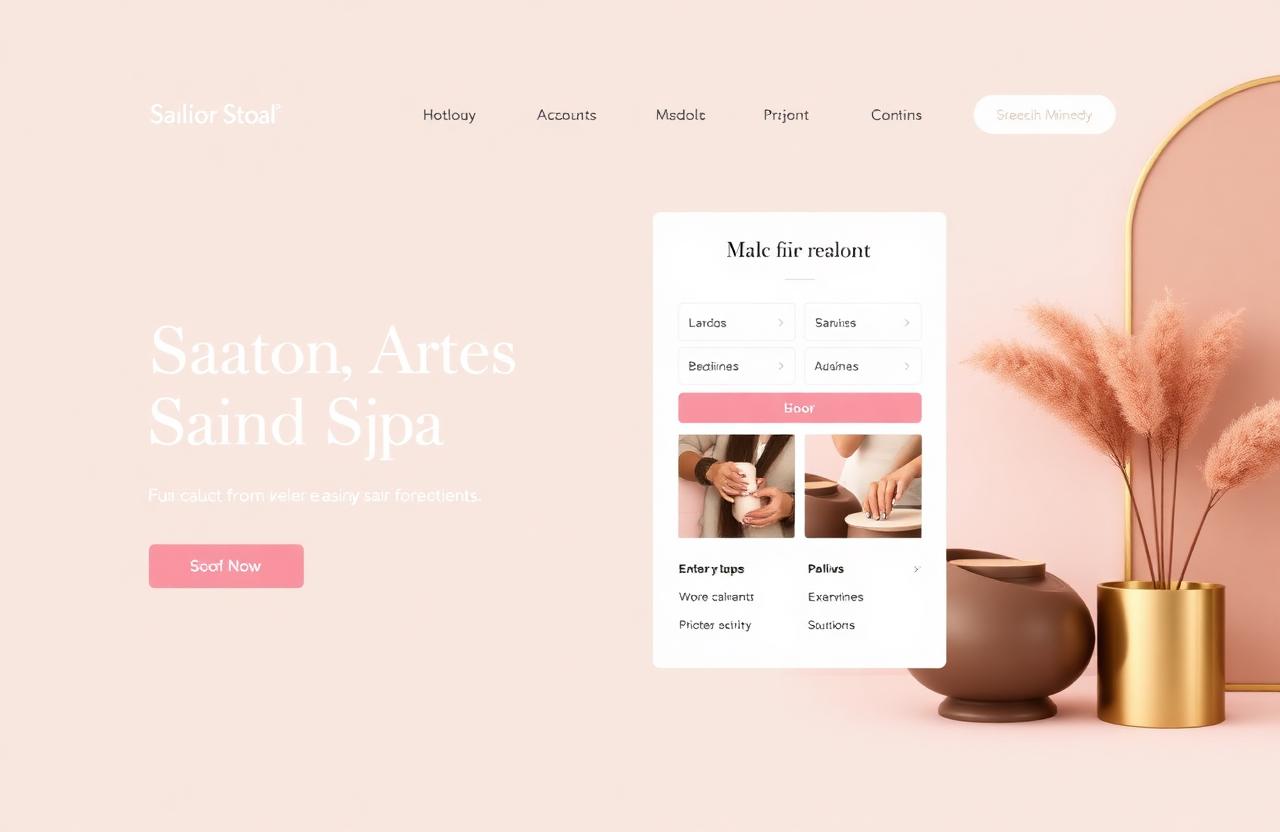 Salon & Spa website mockup