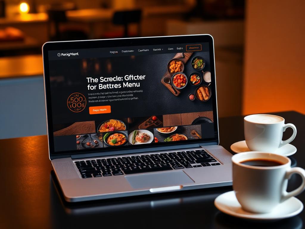 Restaurant website mockup